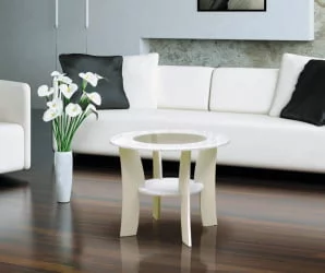 Журнальный стол журнальный №3 Белый/Cмола белая (матовый)