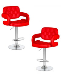 Стул барный ДОБРИН ТИЕСТО (красный) 2 шт / DOBRIN TIESTO