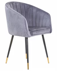 Стул обеденный DOBRIN MARY Серый велюр 1922-19