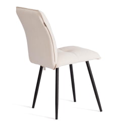 Металлический стул Sweet LT, велюр, молочный/черный, 4, 41х55х88 см