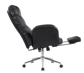 Кресло руководителя ТопЧаирс Солид с оттоманкой черный / TopChairs Solid
