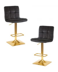 Стул барный DOBRIN GOLDIE (черный велюр (MJ9-101)) 2 шт