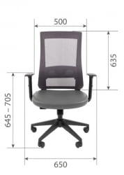 Офисное кресло CHAIRMAN 500 LT БП экокожа Серый