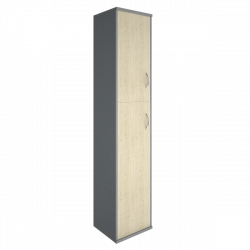 Шкаф высокий узкий левый Riva А.СУ-1.8 Л Клен/Металлик