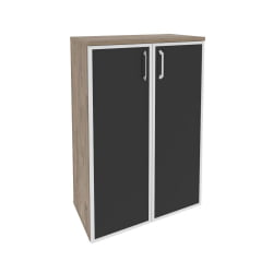 Шкаф средний широкий ОНИКС О.СТ-2.4Р блаcк Тиквуд Темный / ONIX O.ST-2.4R black