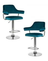 Стул барный ДОБРИН CХАРЛЙ (морской волны велюр (МДЖ9-99)) 2 шт / DOBRIN CHARLY (MJ9-99))