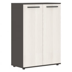 Шкаф с глухими средними дверьми EDIS EMCS 85.1 Ясень Траун Черный Мокко