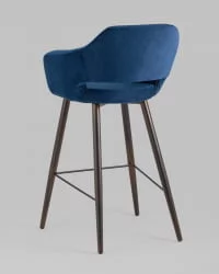 Стул барный Саймон Б велюр Темно-синий