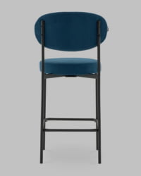 Стул Полубарный Бриф ДД ПБ велюр синий / DD