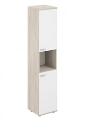 Шкаф высокий с нишей правый Sigma SG.846.OL.WH.WH.R Дуб светлый Белый