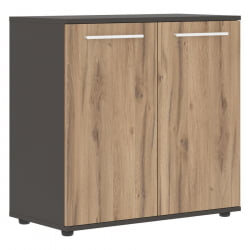 Шкаф с глухими малыми дверьми EDIS ELCS 85.1 Дуб Денвер светлый Белый Мокко