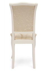 Стул Opera ( OP-SC ) дерево гевея, 45х53х97см, ivory white (слоновая кость 2-5), ткань бежевая (A168B)