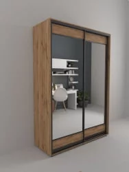 Шкаф-купе 2-х дверный Акцент-Лайт 3 1000х600 Дуб крафт золотой