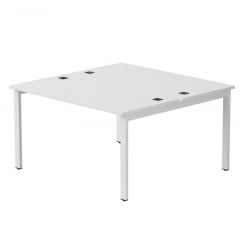 Бенч-система на 2 места на металлокаркасе, опоры 45 гр Everprof EVO 254S016 Белый