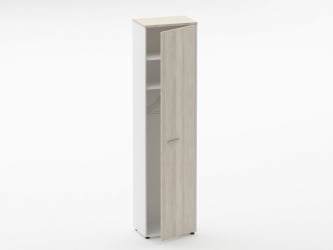 Шкаф для одежды 5 узкий Дека 10.23.302Пр Дуб Сантана светлый/Белый / Deka