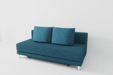 Диван прямой Стандарт без подлокотников (Berhouse) Цвет фасада: Азур; Тип: Прямой; Материал фасада: Рогожка