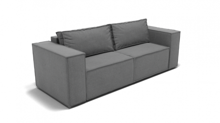 Диван Рашт (ЗР) Цвет фасада: Светло серый; Тип: Прямой; Материал фасада: Металл/Велюр