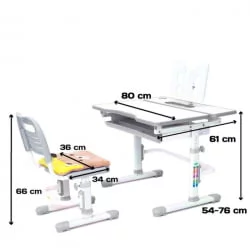 Детский стол RIFFORMA Comfort-07 Белый Серый