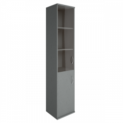 Шкаф высокий узкий левый Riva А.СУ-1.2 Л Серый