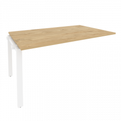 Проходной наборный элемент переговорного стола ОНИКС О.МП-НПРГ-4 Тиквуд Светлый/Белый / ONIX O.MP-NPRG-4