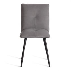 Металлический стул Sweet LT, велюр, серый/черный, 29, 41х55х88 см