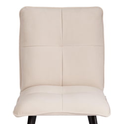 Металлический стул Sweet LT, велюр, молочный/черный, 4, 41х55х88 см