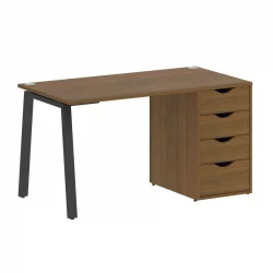 Стол письменный ХОМЕ ОФФИCЕ ВР.СП-3-138.4.А Орех Гварнери/Антрацит металл / HOME OFFICE VR.SP-3-138.4.A