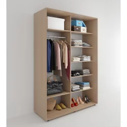 Шкаф-купе 2-х дверный Акцент-Лайт 3 1000х600 Дуб крафт золотой