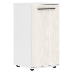 Шкаф колонка с глухой малой дверью ЕДИС ЕЛCС 42.1 Ясень Траун Мокко Белый / EDIS ELCS