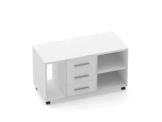 Тумба подкатная с нишей и полкой Дека 9.05.03Л Белый / Deka