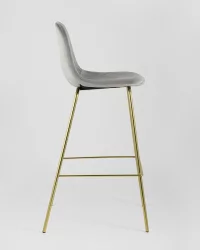 Стул барный Валенсия Серый с золотыми ножками