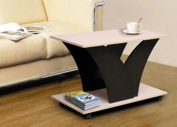 Журнальный столик на колесиках журнальный №16 Ясень шимо светлый/Ясень шимо темный