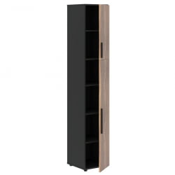 Шкаф-колонка с глухими малыми и средними дверьми (правый) VELION VENEER VRHCS 40.3 R Американский орех Яшма черная