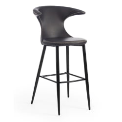 Барный стул FLAIR BAR (mod. 9018) экокожа/металл, 60 х 56 х 106 см , серый 22/черный