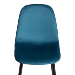 Кухонный стул BREEZE (mod. 4724) Велюр/металл , 44 х 53 х 87 см, Dark turquoise (темно-бирюзовый) HLR62 / черный