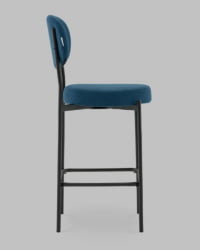 Стул Полубарный Бриф ДД ПБ велюр синий / DD