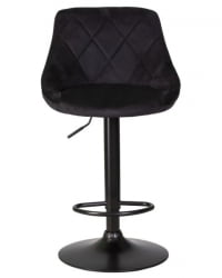 Стул барный ДОБРИН ЛОГАН БЛАCК (черный велюр (МДЖ9-101)) 2 шт / DOBRIN LOGAN BLACK (MJ9-101))