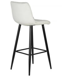 Стул барный ДОБРИН НИCОЛЕ (черные матовые ножки, светло-серый велюр (108-52)) 2 шт / DOBRIN NICOLE