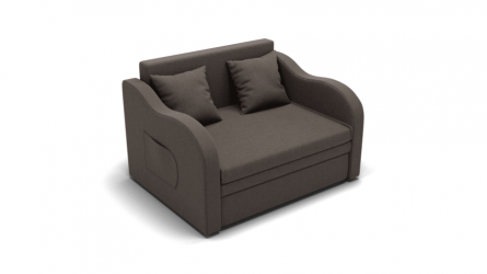 Диван Бали (ЗР) Цвет фасада: Серо коричневый; Тип: Прямой; Материал фасада: Металл/Велюр