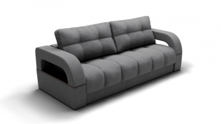 Диван Рич-1 (ЗР) Цвет фасада: Светло серый; Тип: Прямой; Материал фасада: Металл/Велюр