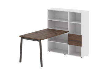 Рабочая станция ЕДИС ЕЛРСТ 1213 Дуб Денвер темный Черный Белый / EDIS ELRST