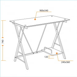 Геймерский стол GD-01 white (белый)