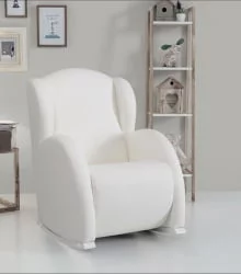 Детское кресло Micuna Wing/Flor white/white искусственная кожа