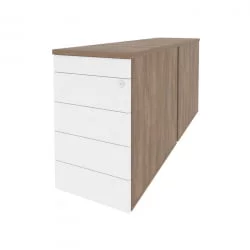 Тумба двойная приставная / опорная (TIP-ON) ONIX O.TPO-2.8 TIP Дуб Аризона/Белый