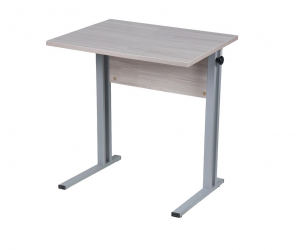 Парта одноместная рост 6 прямые углы Ясень Шимо светлый/Металл Серый