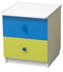 Тумба прикроватная Радуга Белый/Лайм/Синий