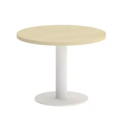 Стол журнальный круглый ХОМЕ ОФФИCЕ ВР.СП-5-60.1Г Клен/Белый металл / HOME OFFICE VR.SP-5-60.1G