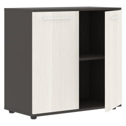 Шкаф с глухими малыми дверьми EDIS ELCS 85.1 Ясень Траун Белый Мокко