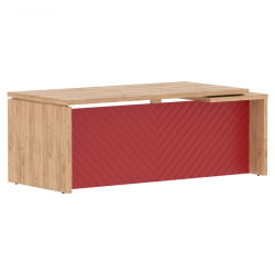 Стол руководителя левый Torr LUX TLCT 209 L Дуб Бофорд Красный