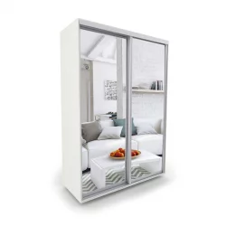 Шкаф-купе 2-х дверный Акцент-Сим З 1200х600 Выбеленное дерево